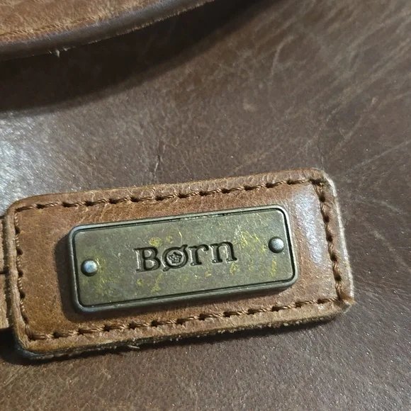 VINTAGE BORN BRITISH TAN SADDLE LEATHER CROSSBODY... #7514 - Picture 11 of 11